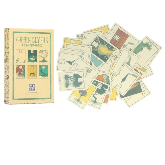 Green Glyphs Lenormand Tarot Card Deck - Picture 2 of 2